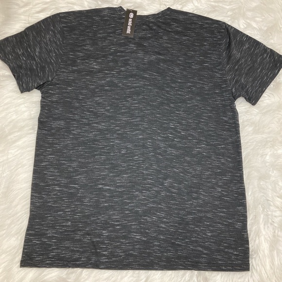 ECKO Men’s Black White Splashes Short Sleeves VNeck Shirt Shoulder Logo - Picture 5 of 5